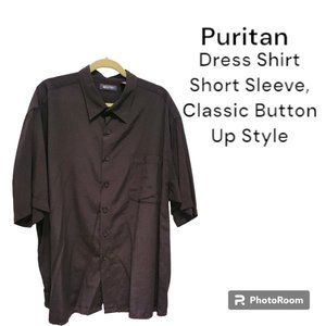 Puritan Dress Shirt Short Sleeve Button Up Style - 2XL
